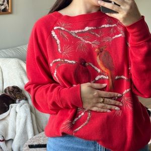 Vintage Red Cardinal Sweatshirt